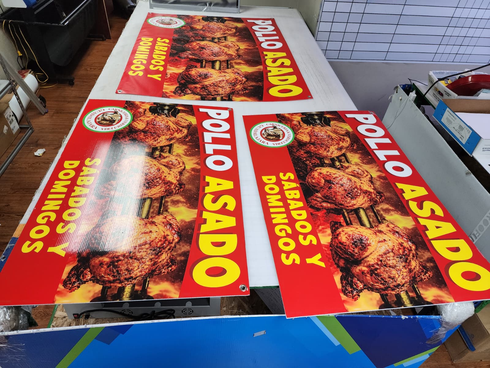 Carniceria Guadalajara Pollo Asado banners printed in Denver by Wrapido Denver