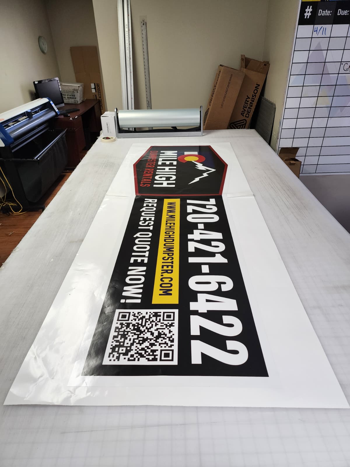 Mile High Dumpster Rentals printed decals in Denver by Wrapido Denver