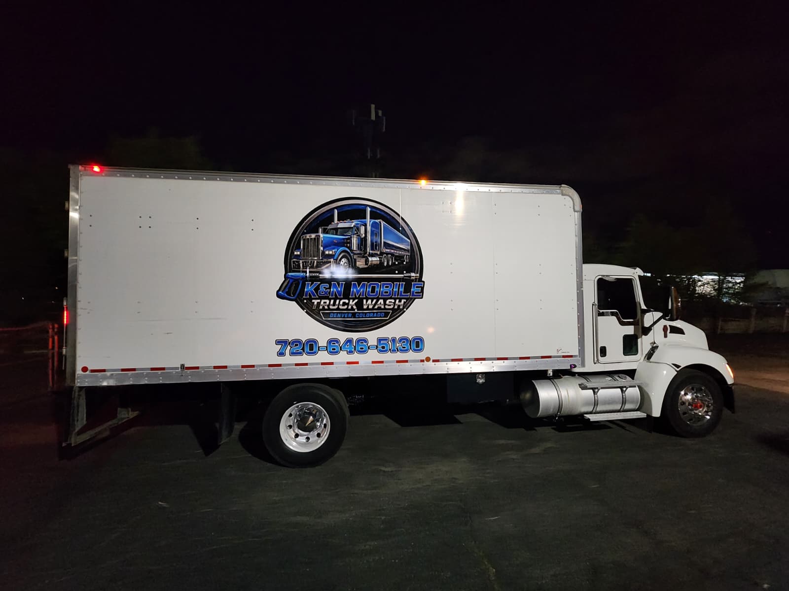 K&N Mobile Truck Wash large logo decal in Denver by Wrapido Denver